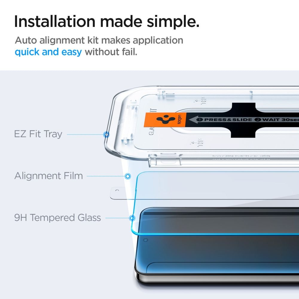 Samsung Galaxy S24 Plus Skärmskydd med installationsram (2-pack) GLAS.tR EZ Fit