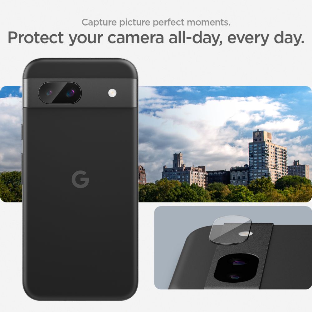 Google Pixel 8a EZ Fit Linsskydd (2-pack), transparent