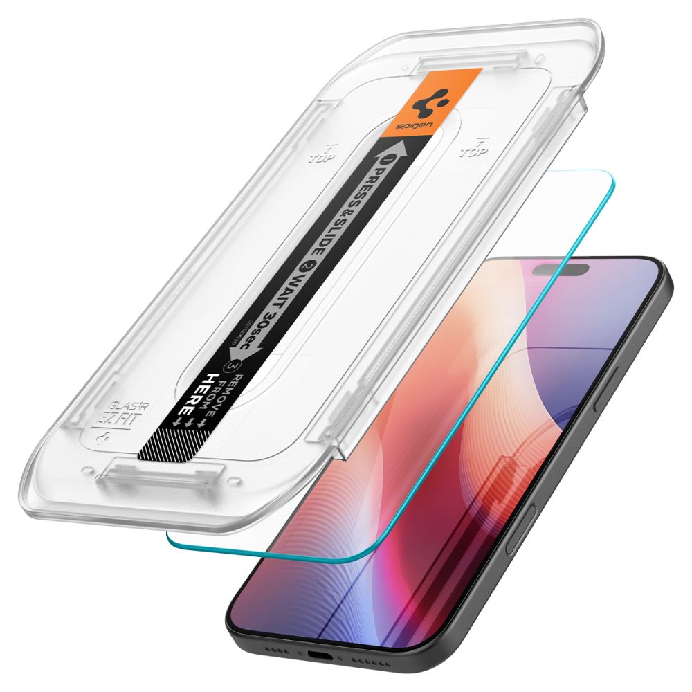 iPhone 17 Skärmskydd med installationsram (2-pack) GLAS.tR EZ Fit