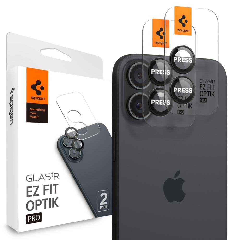 iPhone 16 EZ Fit Linsskydd (2-pack), Svart