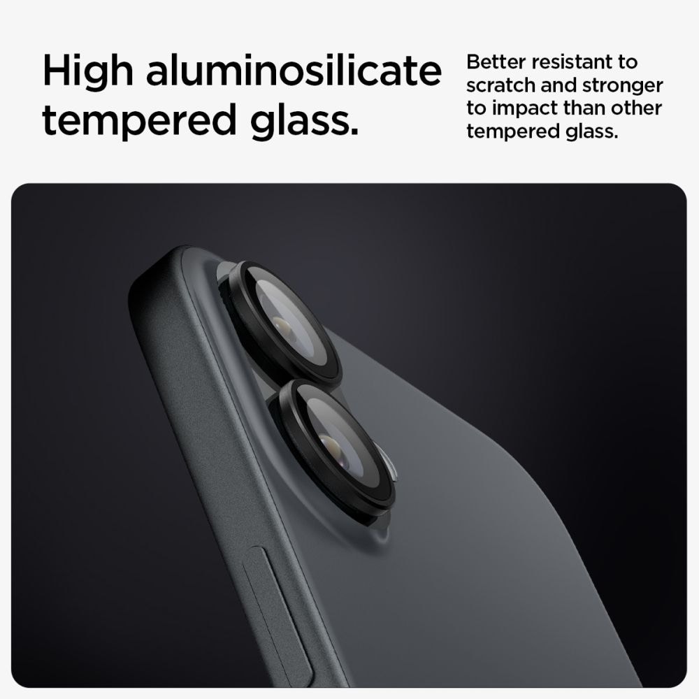 iPhone 16 EZ Fit Linsskydd (2-pack), Svart