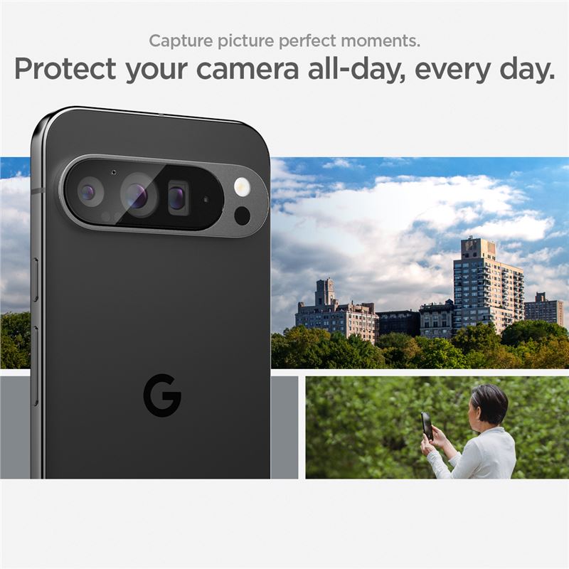 Google Pixel 9 Pro EZ Fit Linsskydd (2-pack), Genomskinlig