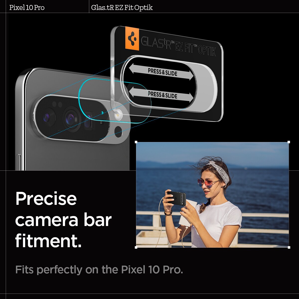 Google Pixel 10 Pro EZ Fit Linsskydd (2-pack), Genomskinlig