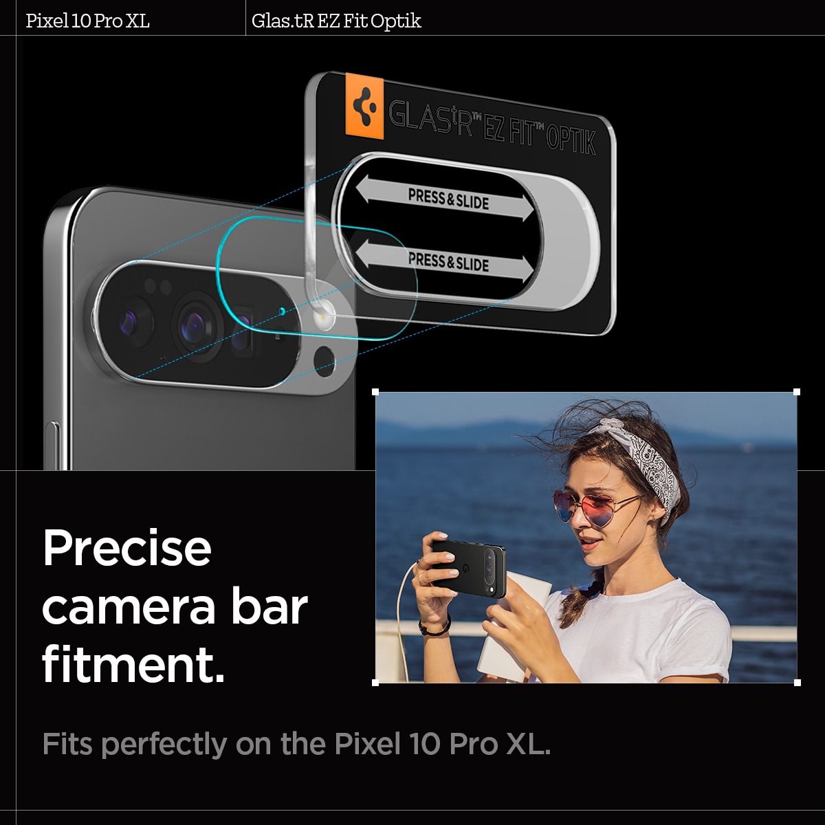 Google Pixel 10 Pro XL EZ Fit Linsskydd (2-pack), Genomskinlig