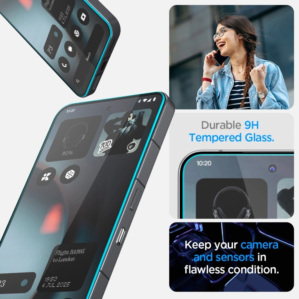 Nothing Phone 3 Skärmskydd med installationsram (2-pack) GLAS.tR EZ Fit