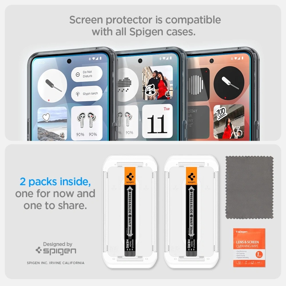 Nothing Phone 3 Skärmskydd med installationsram (2-pack) GLAS.tR EZ Fit