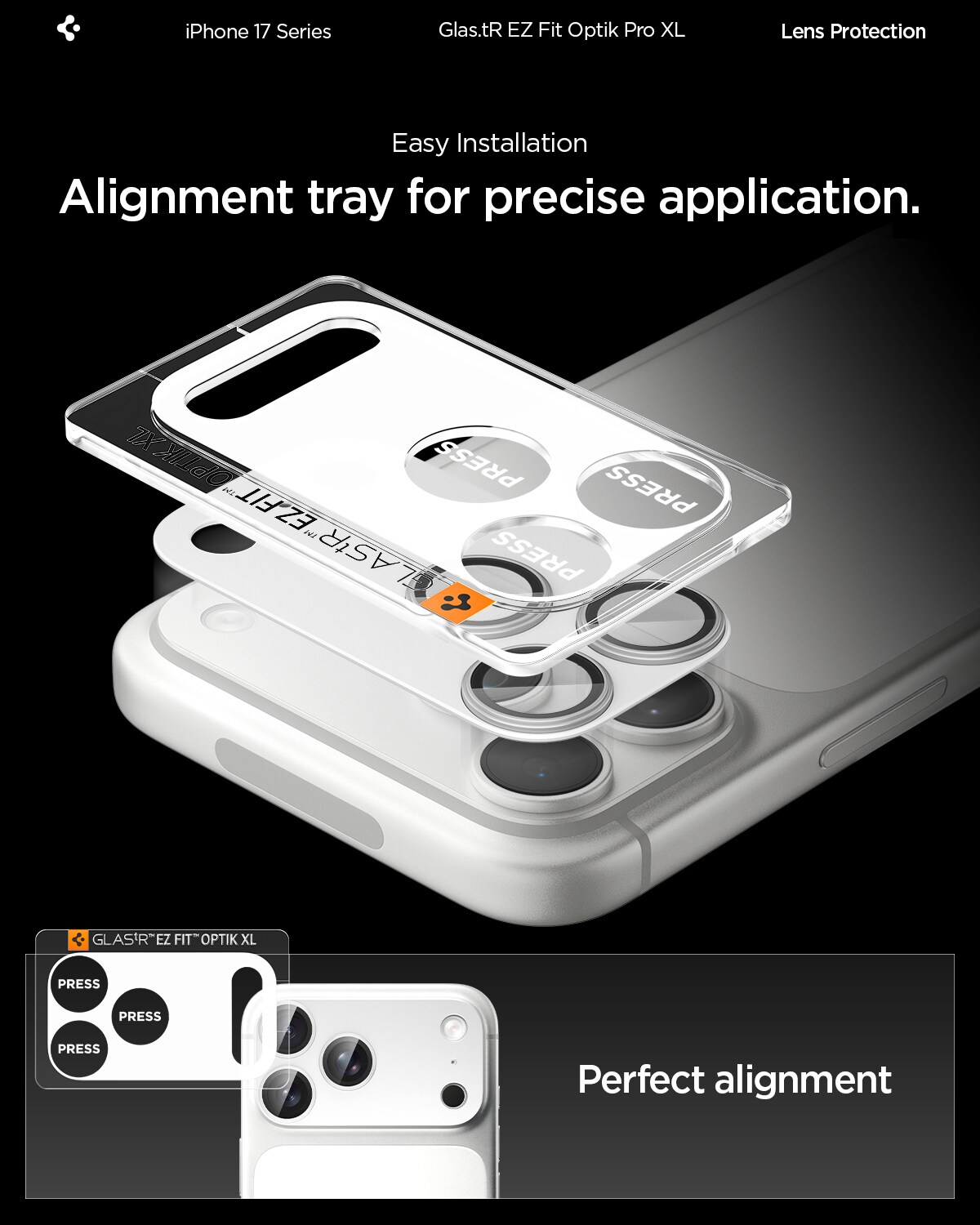 iPhone 17 Pro Max EZ Fit Kameraskydd - Optik Pro XL, Silver