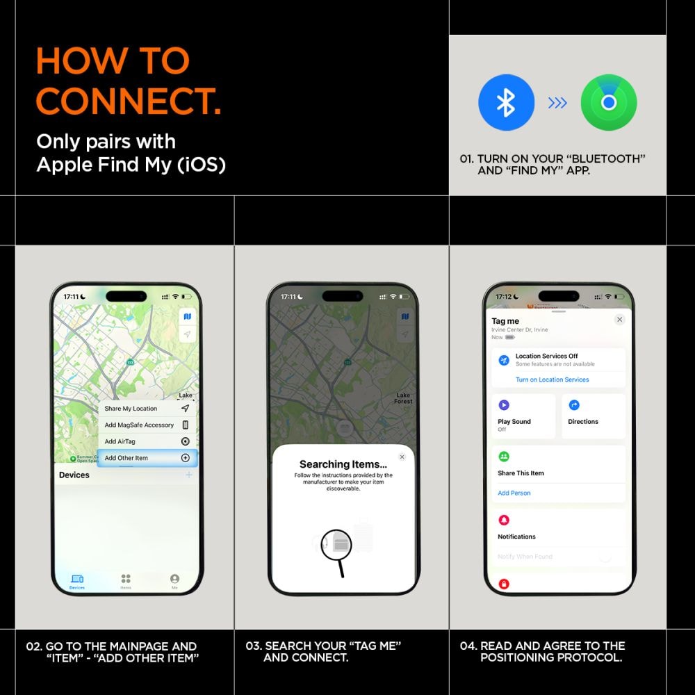 Bluetooth Tracker TagMe, Black