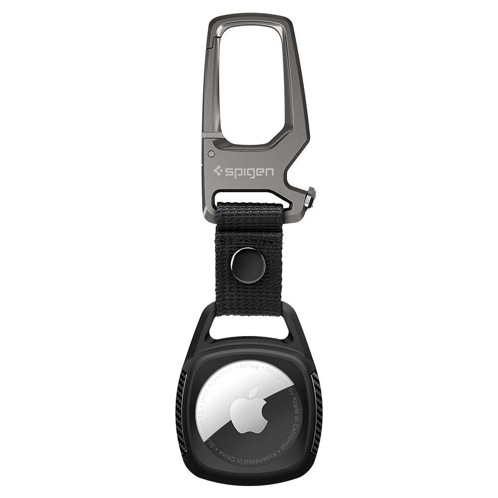 Apple AirTag Skal med Karbinhake Rugged Armor, svart