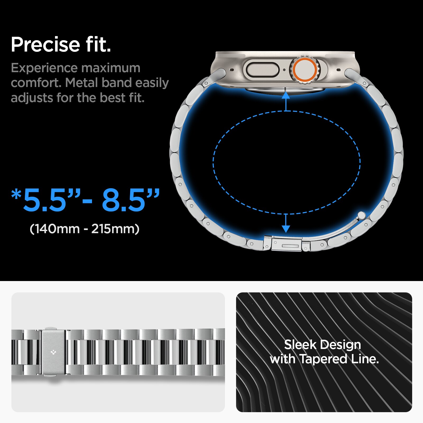 Apple Watch Series 10 46mm Metallarmband Modern Fit 316L, silver