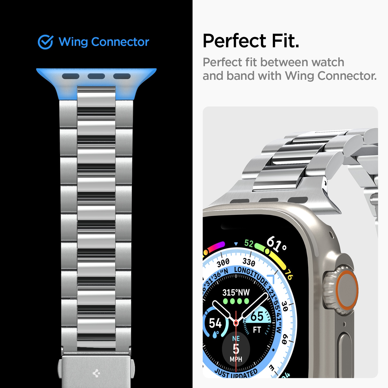 Apple Watch Series 10 46mm Metallarmband Modern Fit 316L, silver