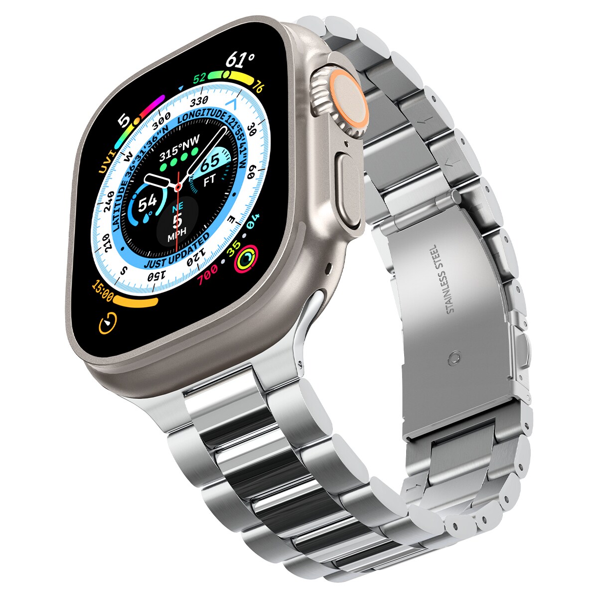 Apple Watch Series 10 46mm Metallarmband Modern Fit 316L, silver