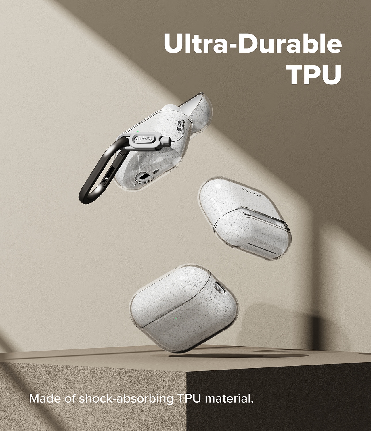 Apple AirPods Pro 3 Air Skal, Glitter Clear