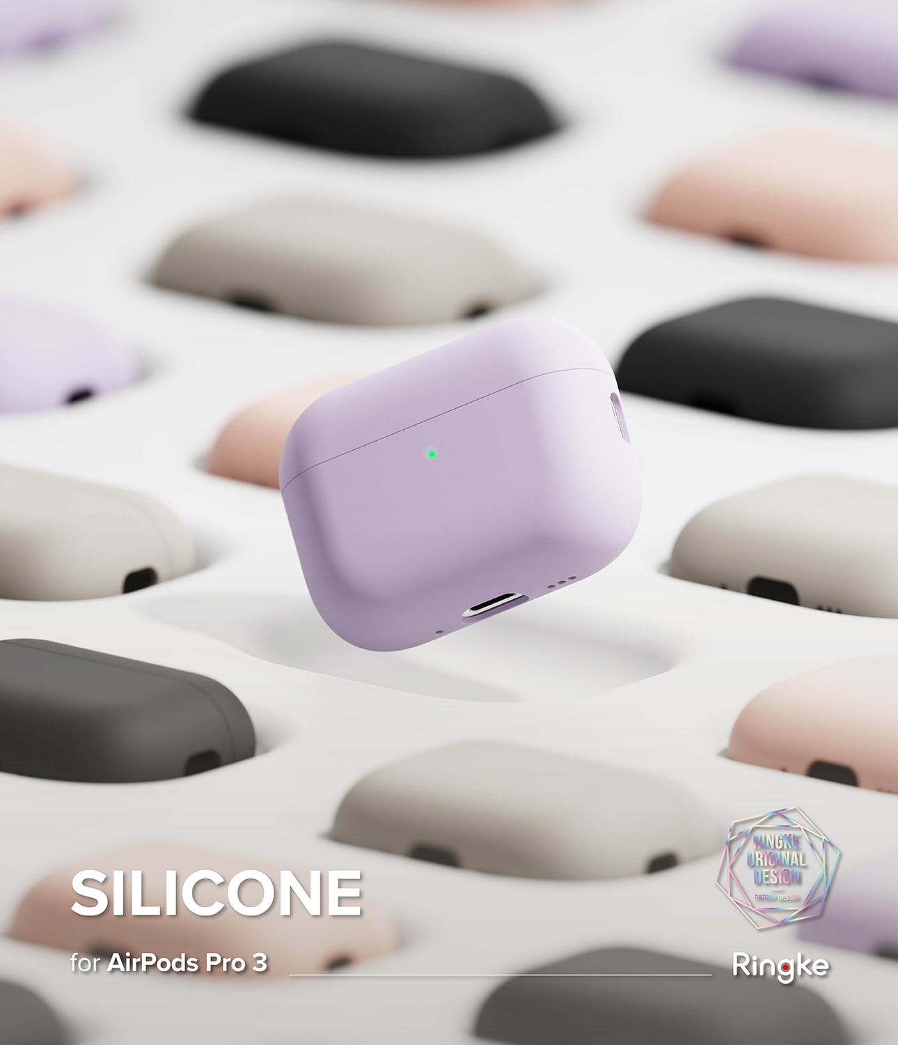 Apple AirPods Pro 3 Silikonskal, Stone