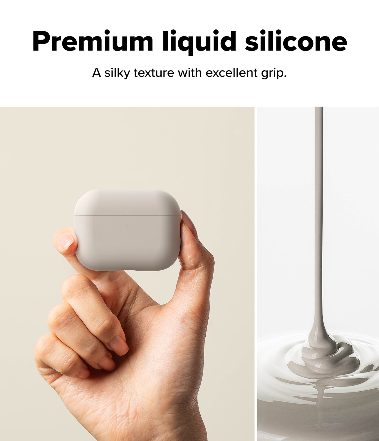 Apple AirPods Pro 3 Silikonskal, Stone