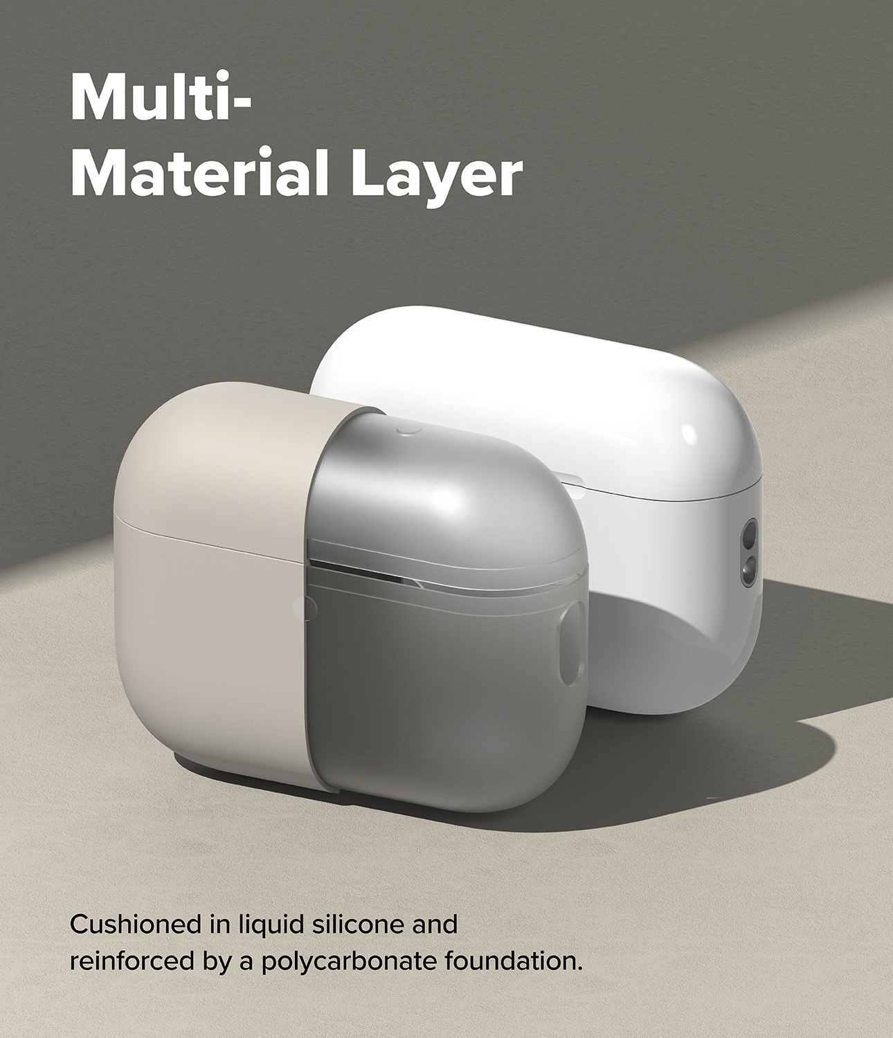 Apple AirPods Pro 3 Silikonskal, Stone