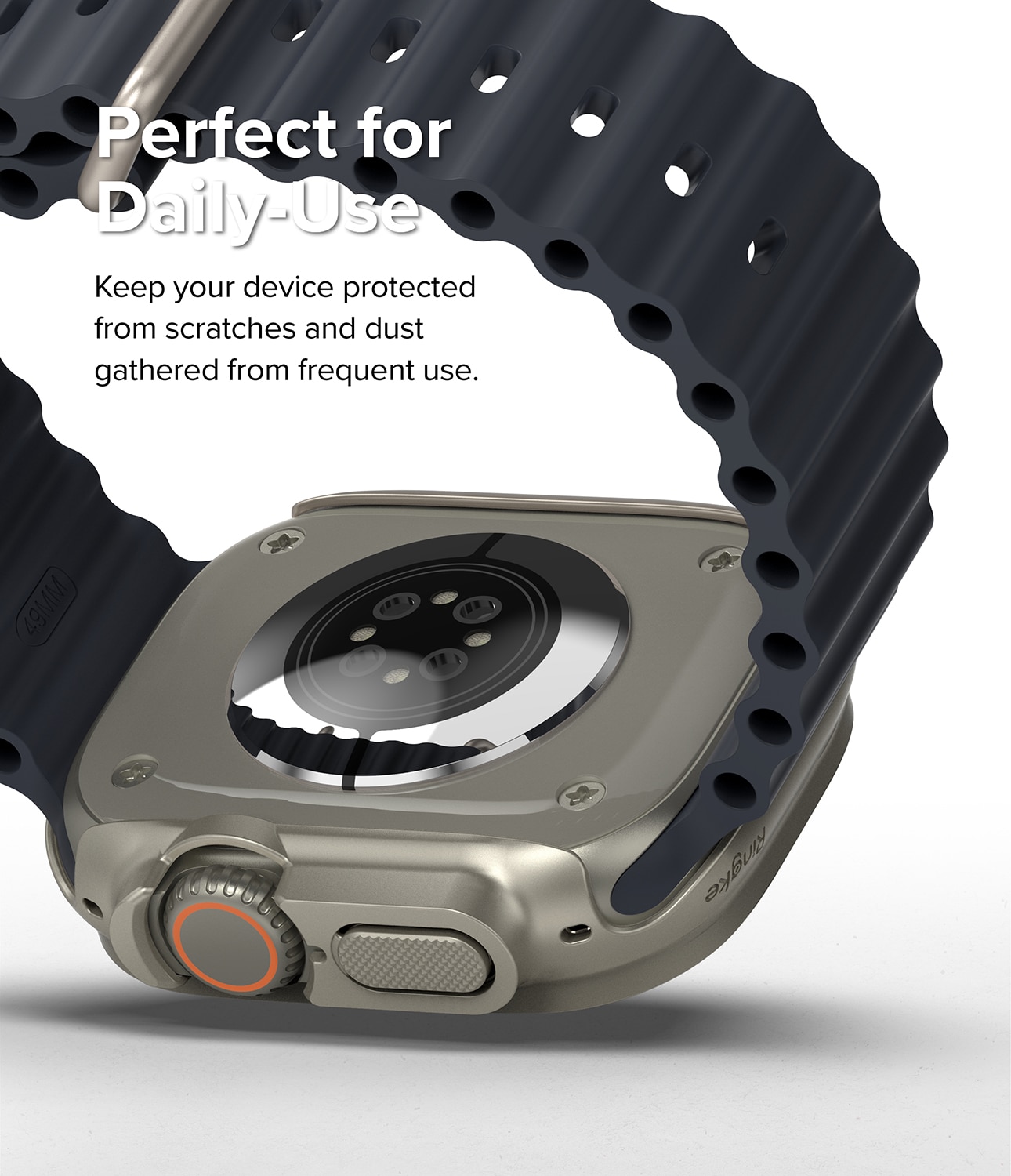 Apple Watch Ultra 2 49mm Tunt skal (2-pack), titangrå & genomskinlig