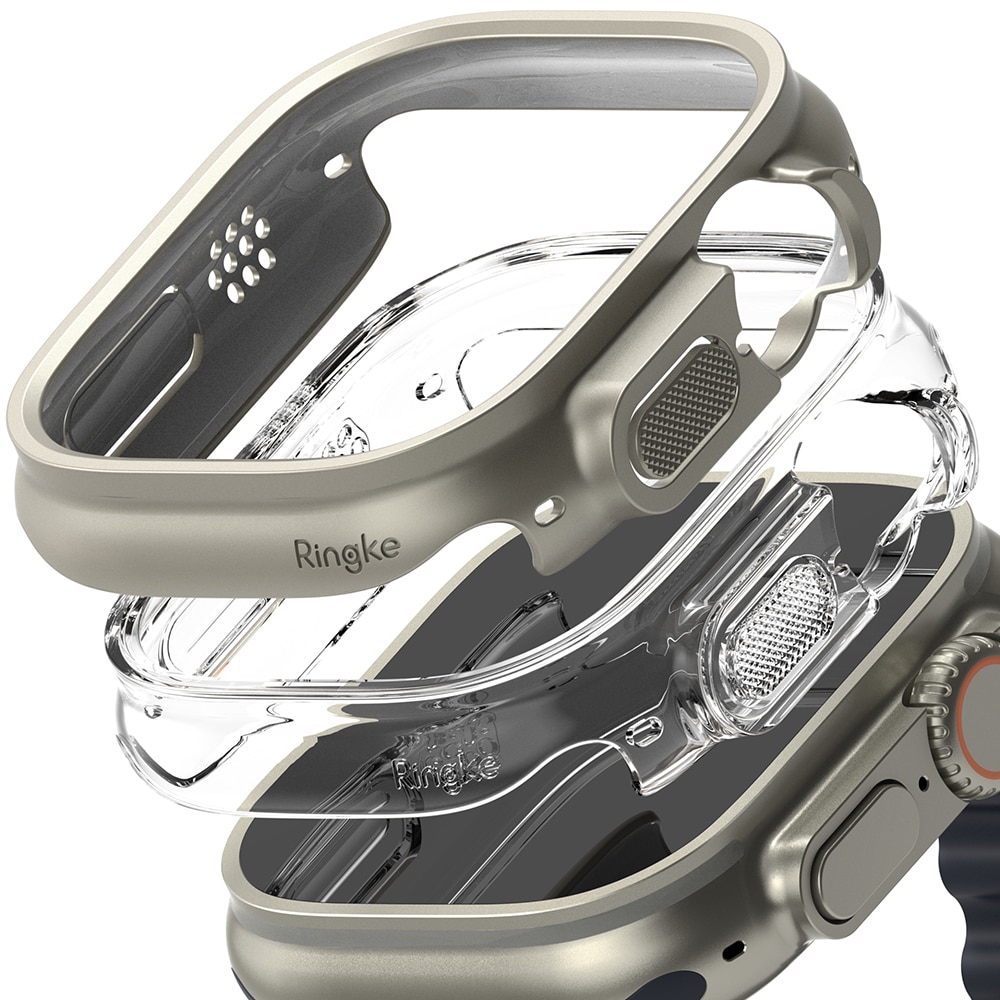 Apple Watch Ultra 2 49mm Tunt skal, titangrå & genomskinlig