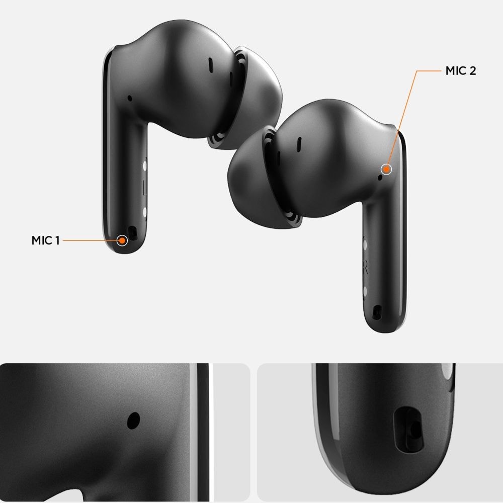 Trådlösa ANC Hörlurar In-ear, Vit