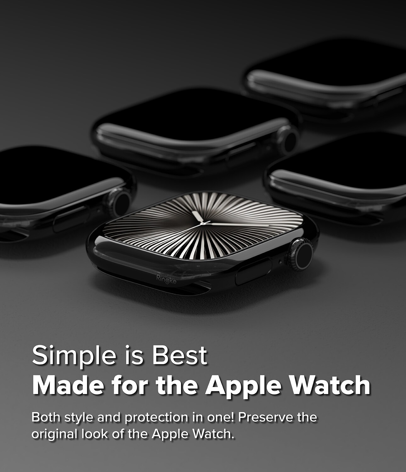 Apple Watch Series 11 42mm Skyddsram - Bezel Styling Svart