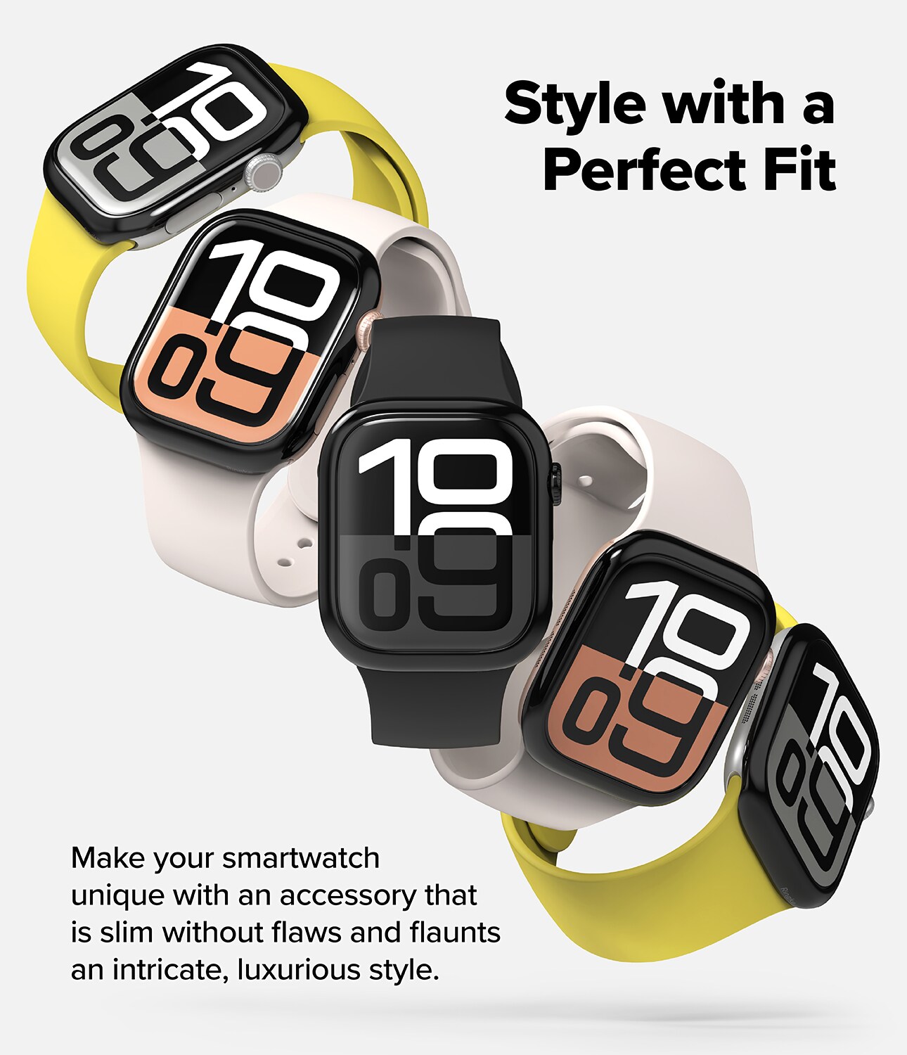 Apple Watch Series 11 42mm Skyddsram - Bezel Styling Svart