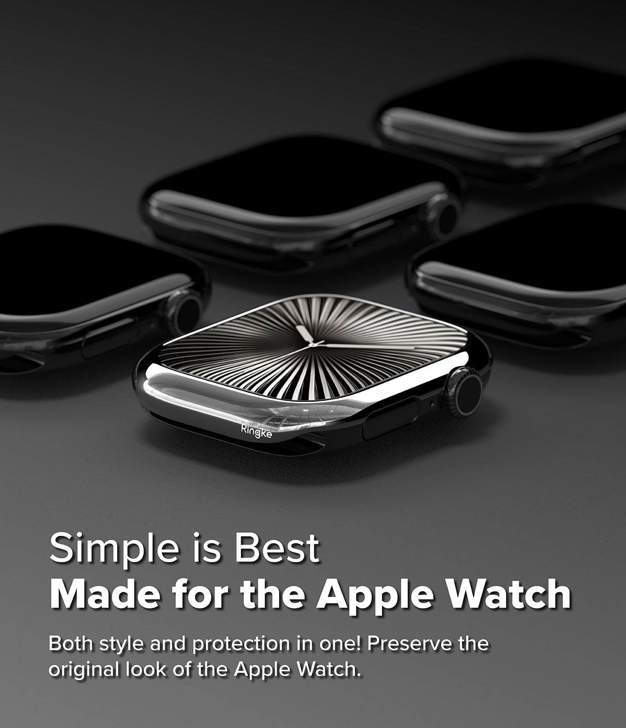 Apple Watch Series 10 46mm Skyddsram - Bezel Styling Silver