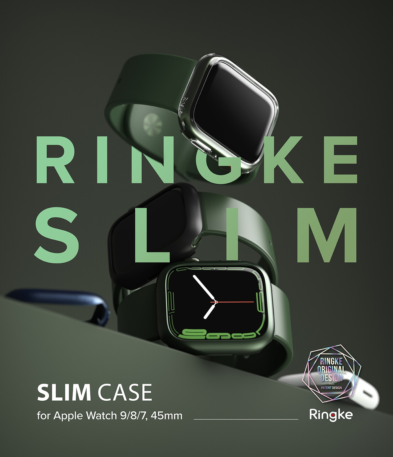 Apple Watch Series 7 45mm Tunt skal (2-pack), Flerfärgad/Mönster