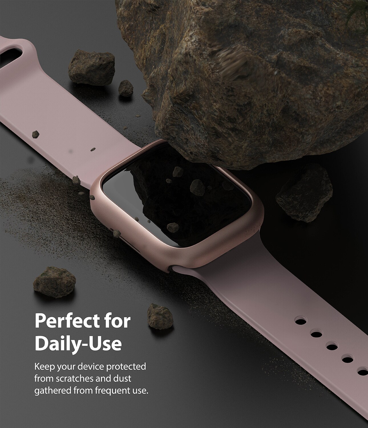 Apple Watch 45mm Series 9 Tunt skal (2-pack), rosa & genomskinlig