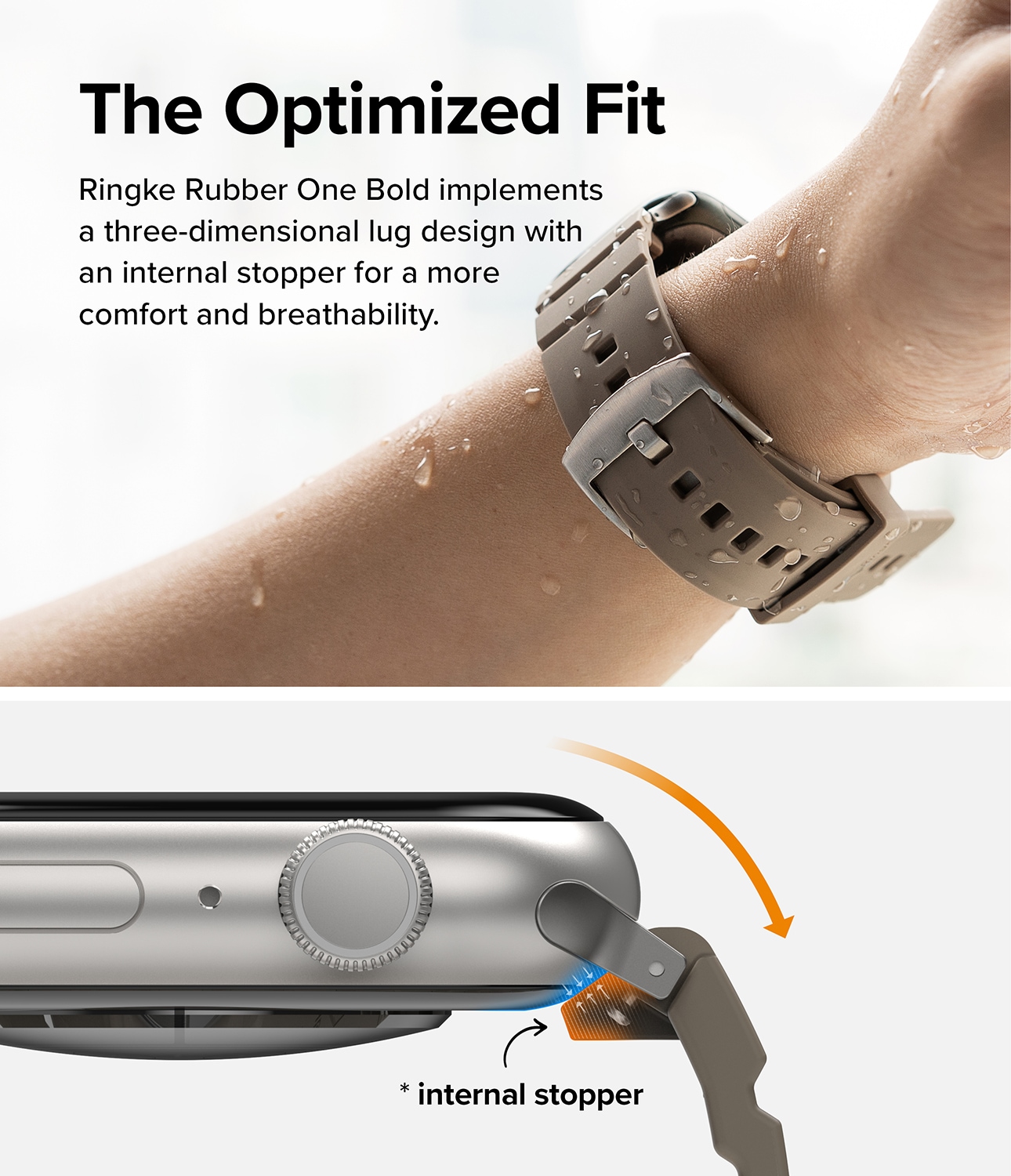 Apple Watch Ultra 49mm 3rd Gen Armband Rubber One Bold Grå