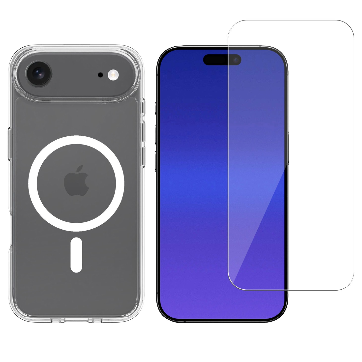 iPhone Air MagSafe Hybrid-skal + Skärmskydd Härdat Glas