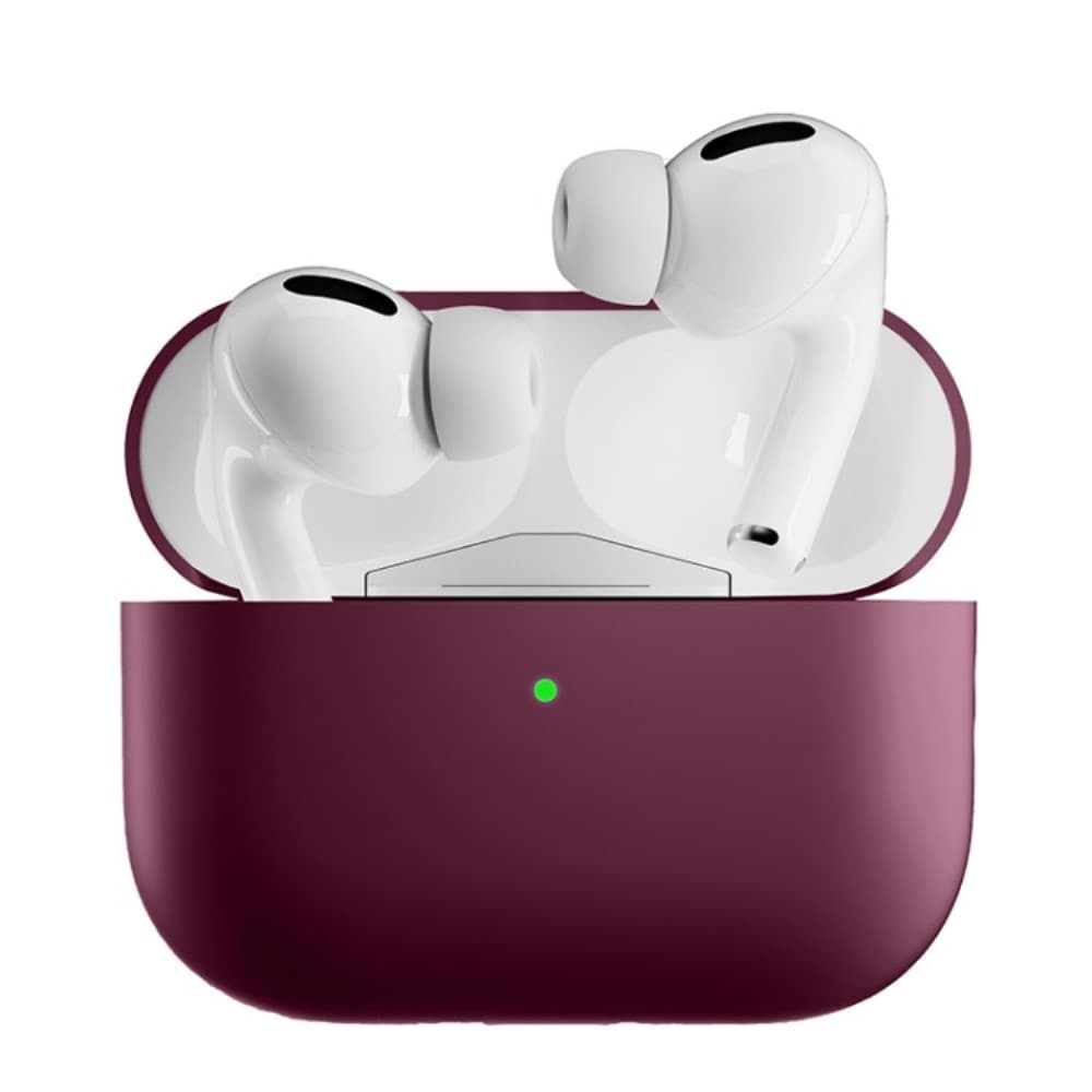 AirPods Pro 2 Tunt silikonskal, mörkröd