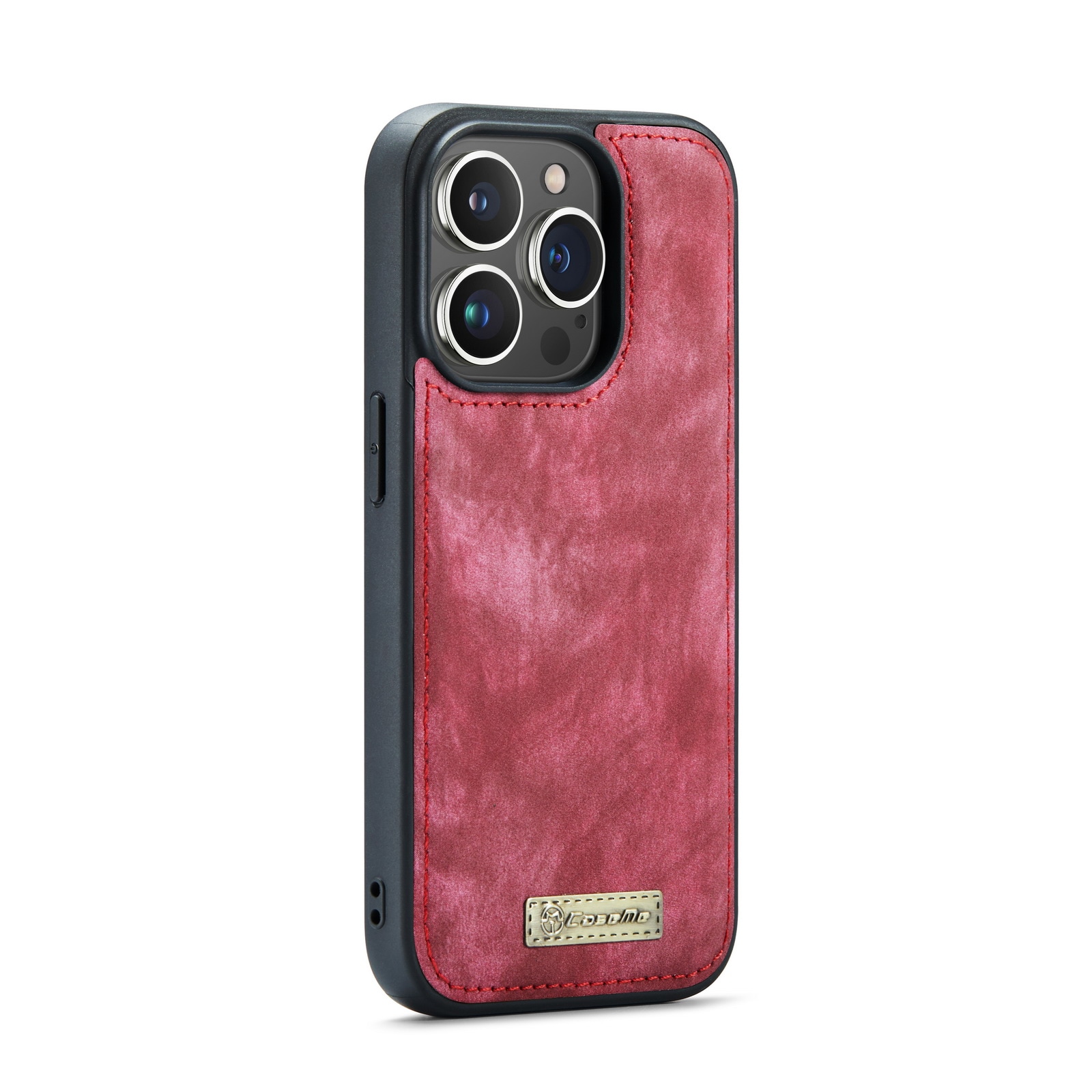 iPhone 14 Pro Max Rymligt plånboksfodral med många kortfack, Röd