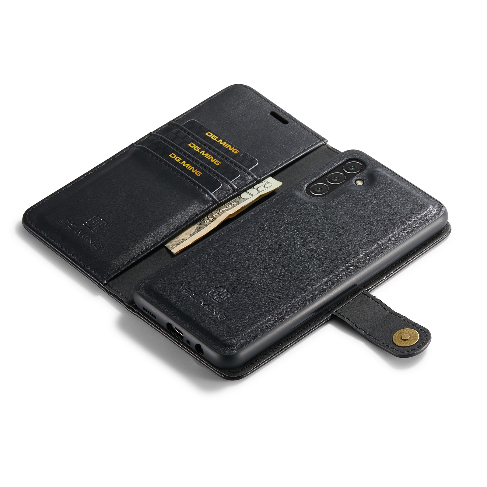 Samsung Galaxy A14 Plånboksfodral med avtagbart skal, Black