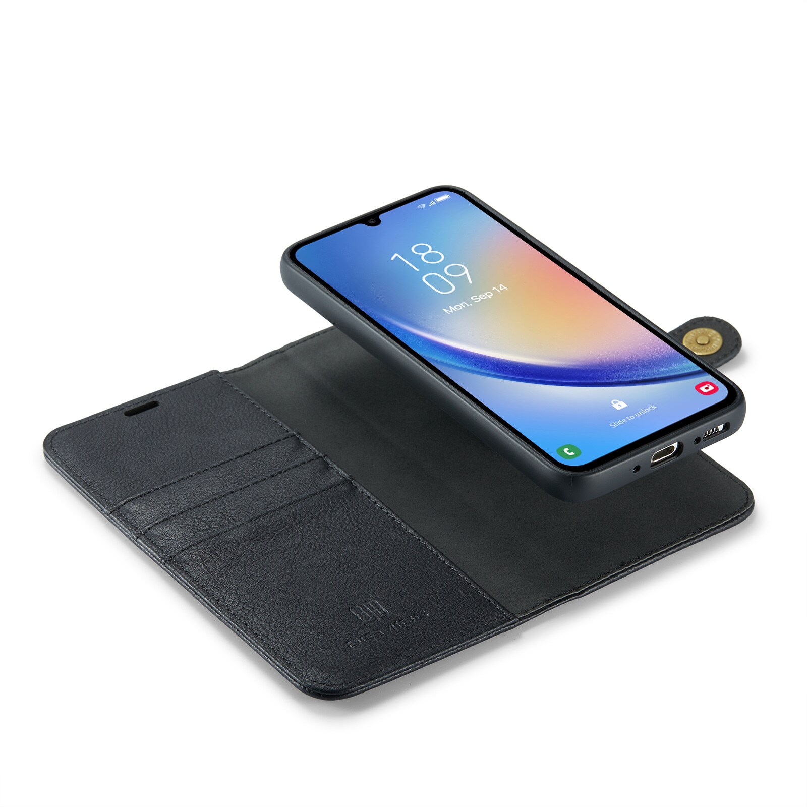 Samsung Galaxy A34 Plånboksfodral med avtagbart skal, Black
