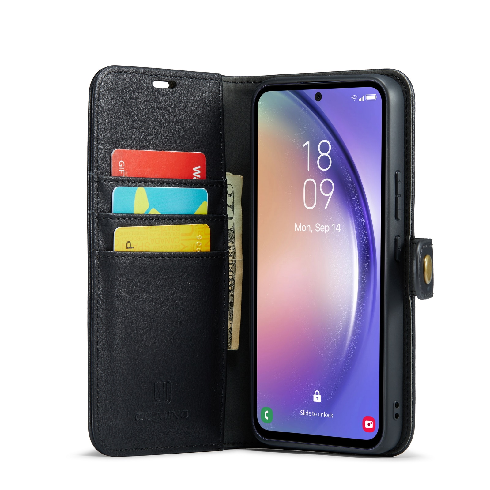 Samsung Galaxy S23 FE Plånboksfodral med avtagbart skal, svart