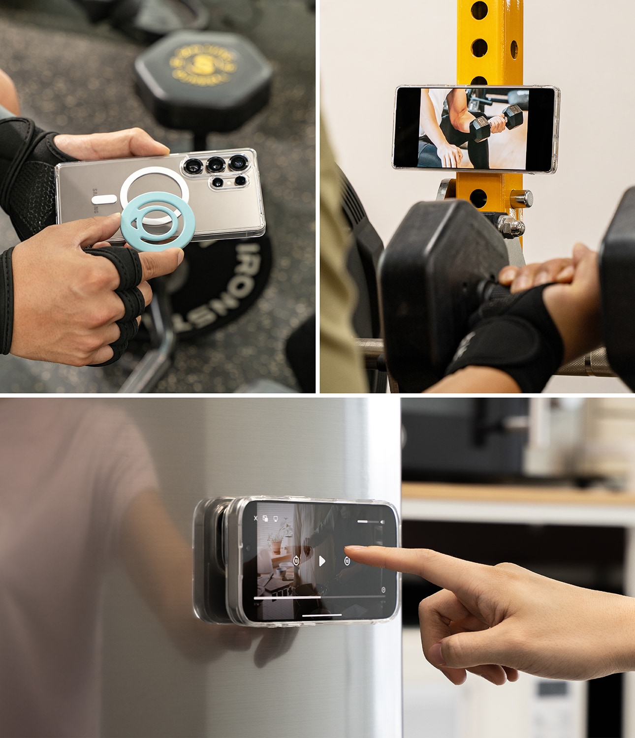 Dual magnetisk ring silikon, Svart