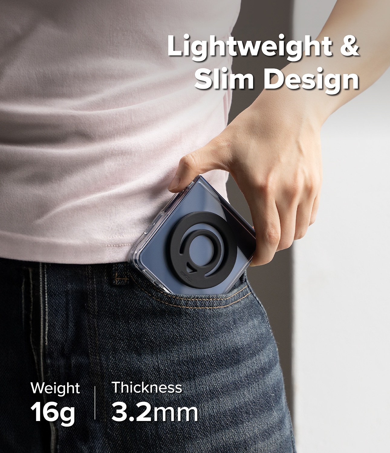 Dual magnetisk ring silikon, Svart