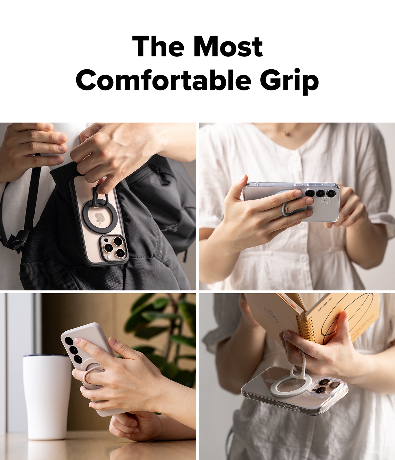 Dual magnetisk ring silikon, Svart