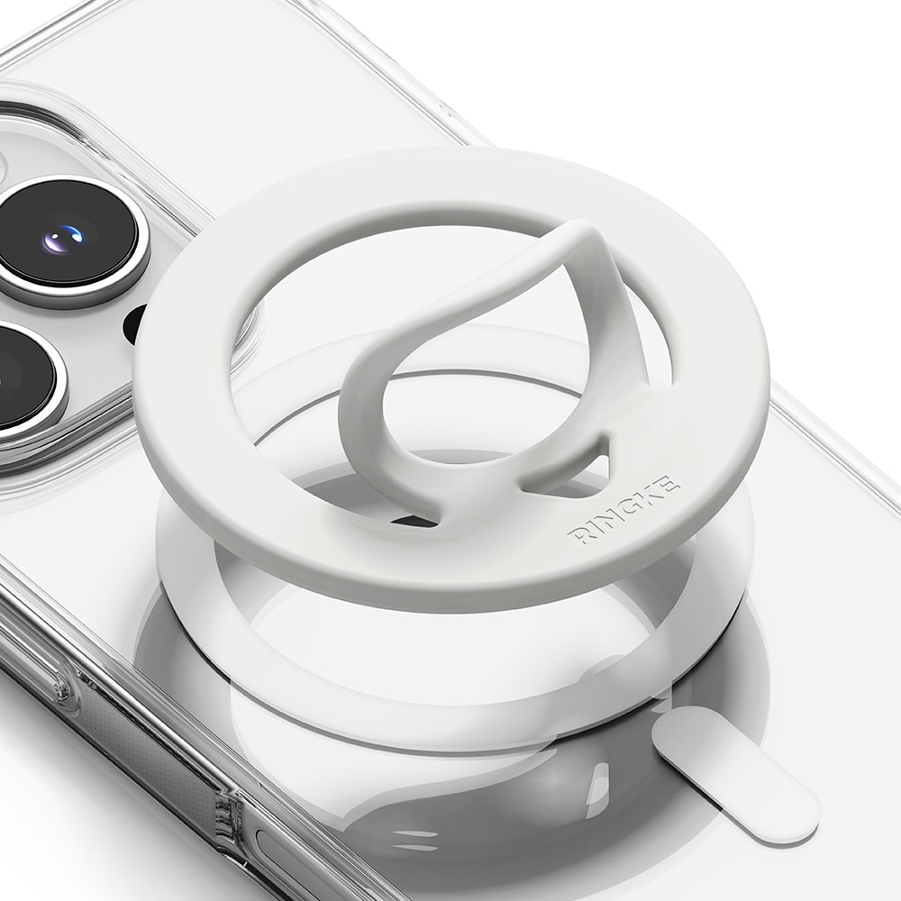 Dual magnetisk ring silikon, Vit