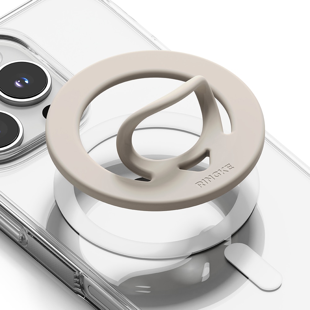 Dual magnetisk ring silikon, Warm Gray