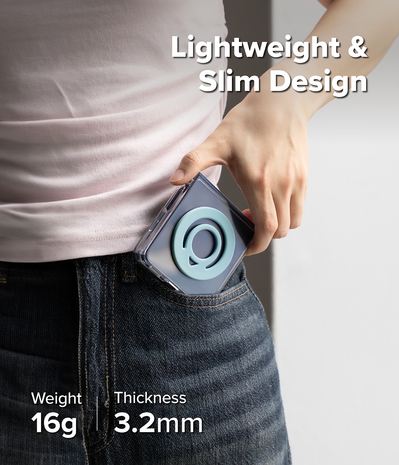 Dual magnetisk ring silikon, Light Teal