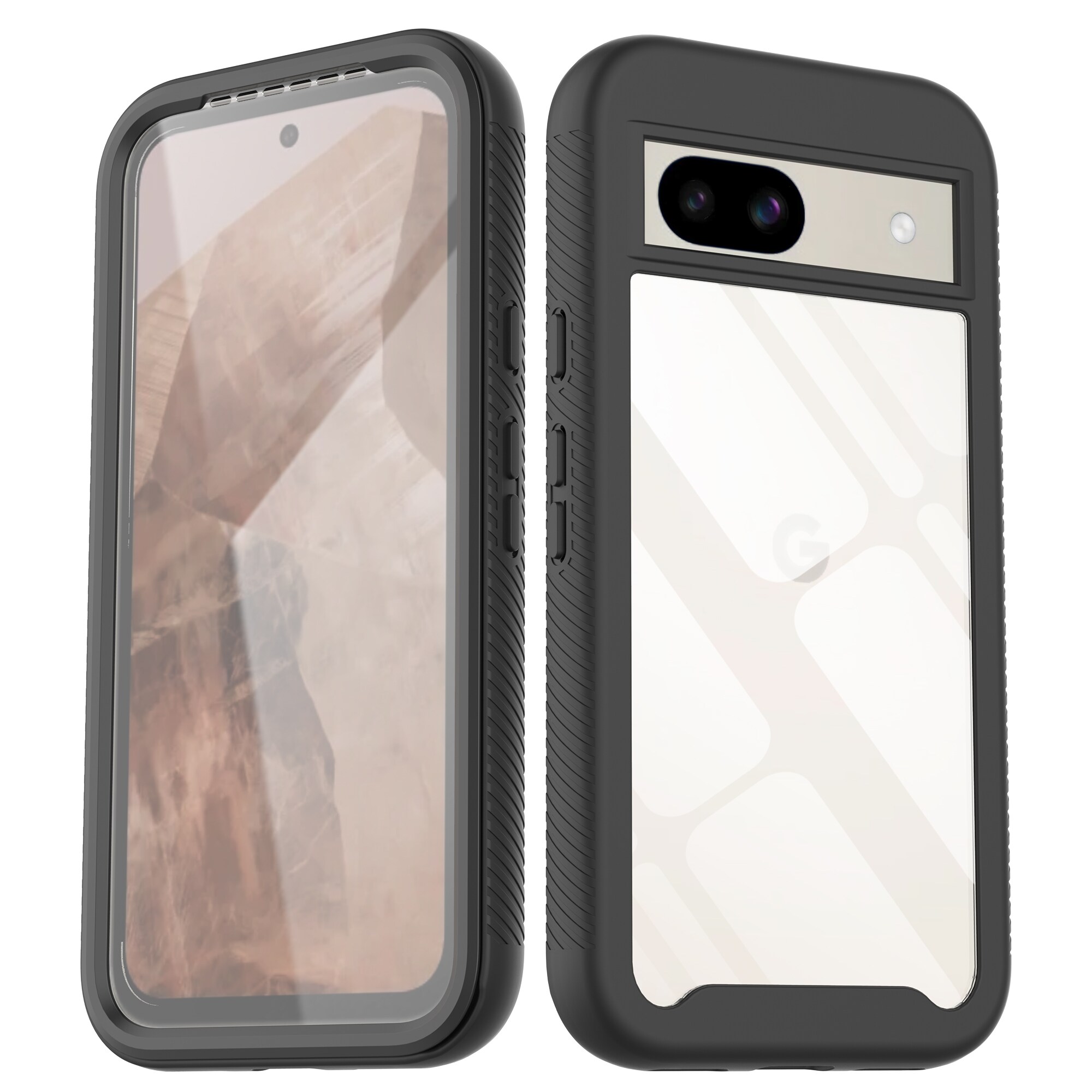 Google Pixel 8a Mobilskal Full Protection, svart