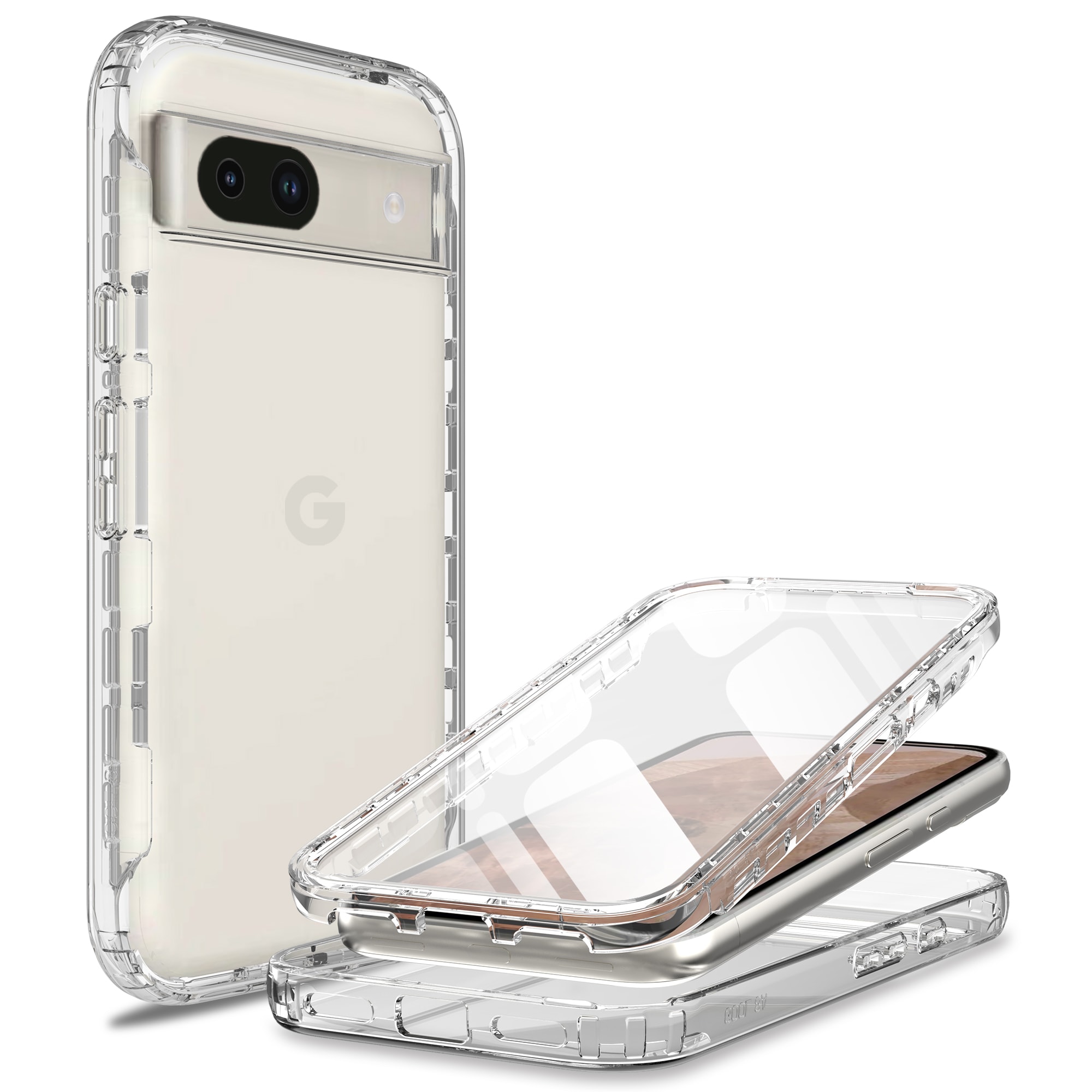 Google Pixel 8a Mobilskal Full Protection, transparent