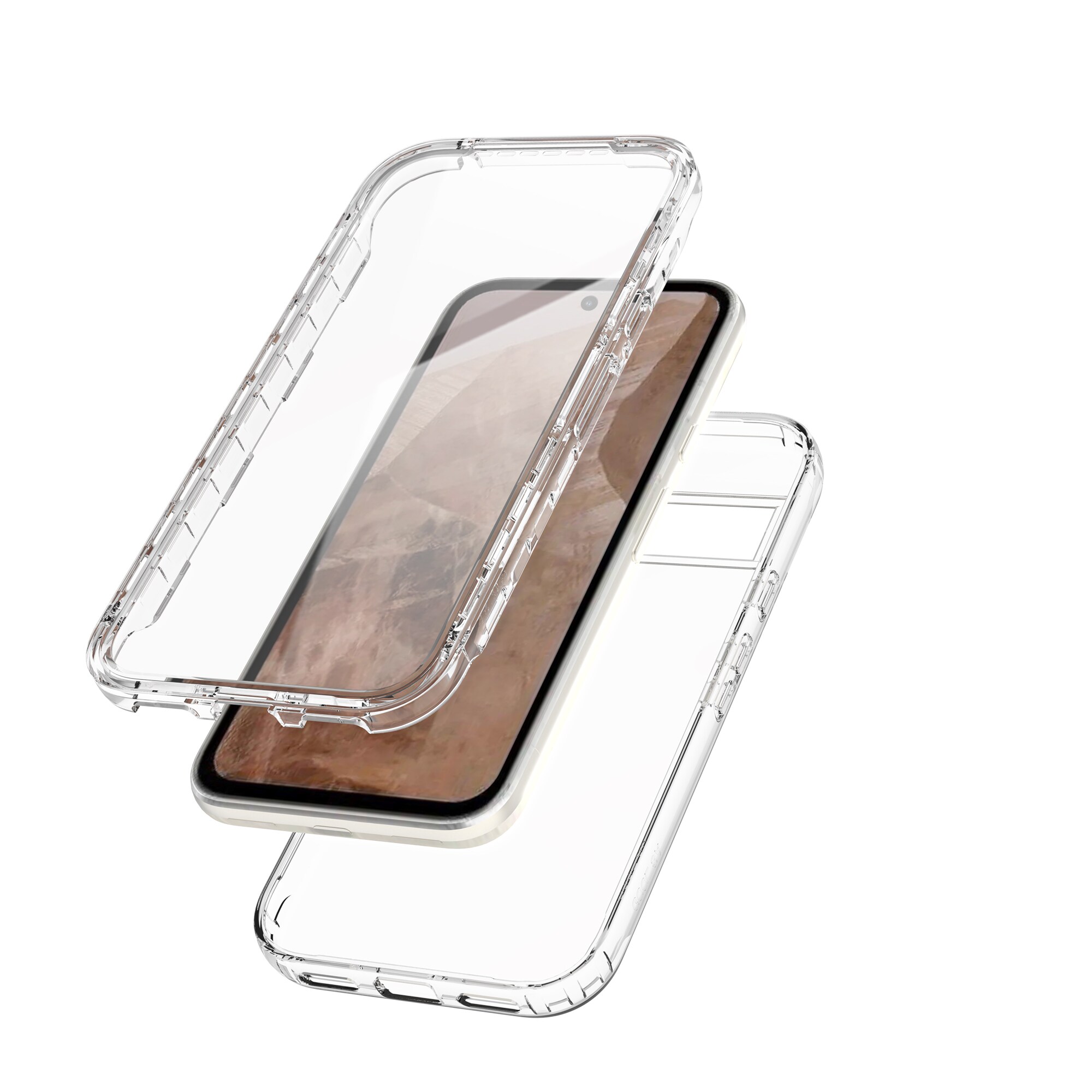 Google Pixel 8a Mobilskal Full Protection, Genomskinlig