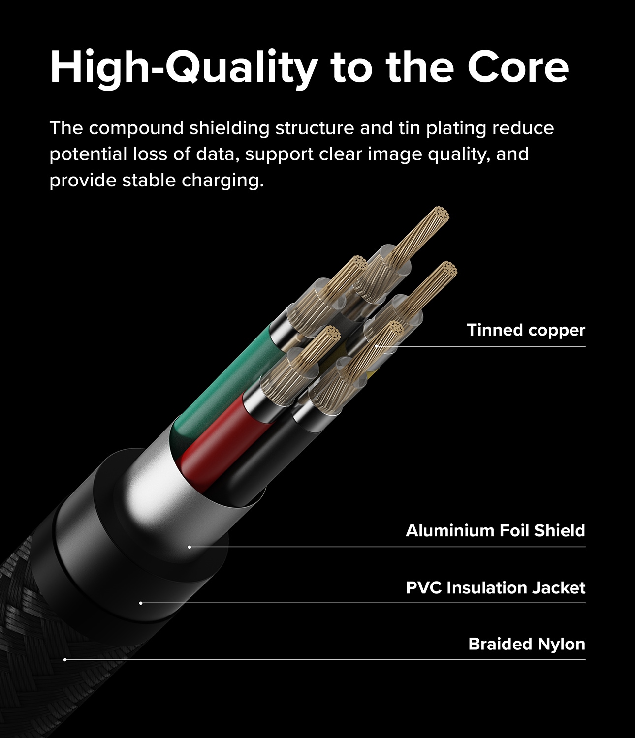 Snabbladdnings Laddningskabel USB-C till USB-C 1m, svart