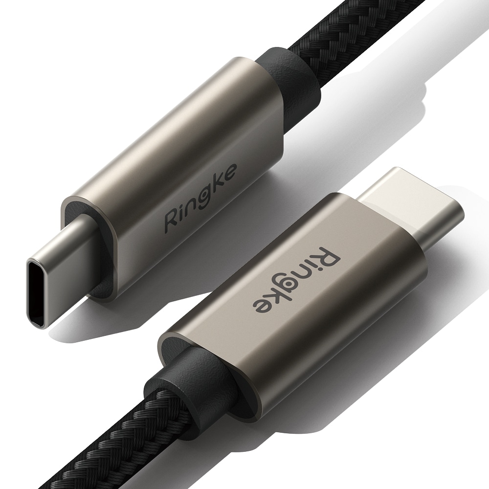 Snabbladdnings Laddningskabel USB-C till USB-C 1m, svart