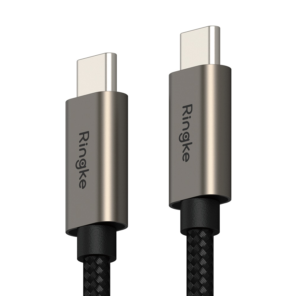 Snabbladdnings Laddningskabel USB-C till USB-C 1m, svart