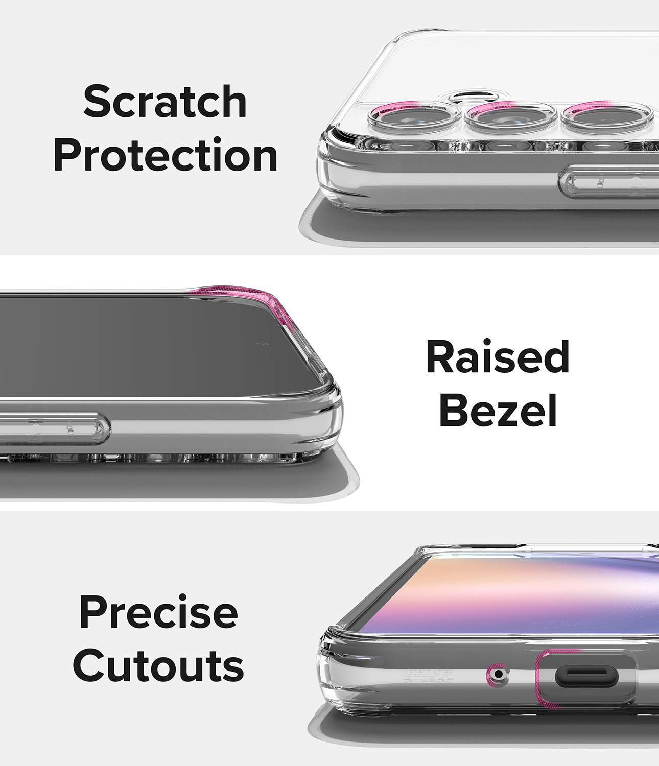 Samsung Galaxy A54 Fusion Skal med kortfack, genomskinlig