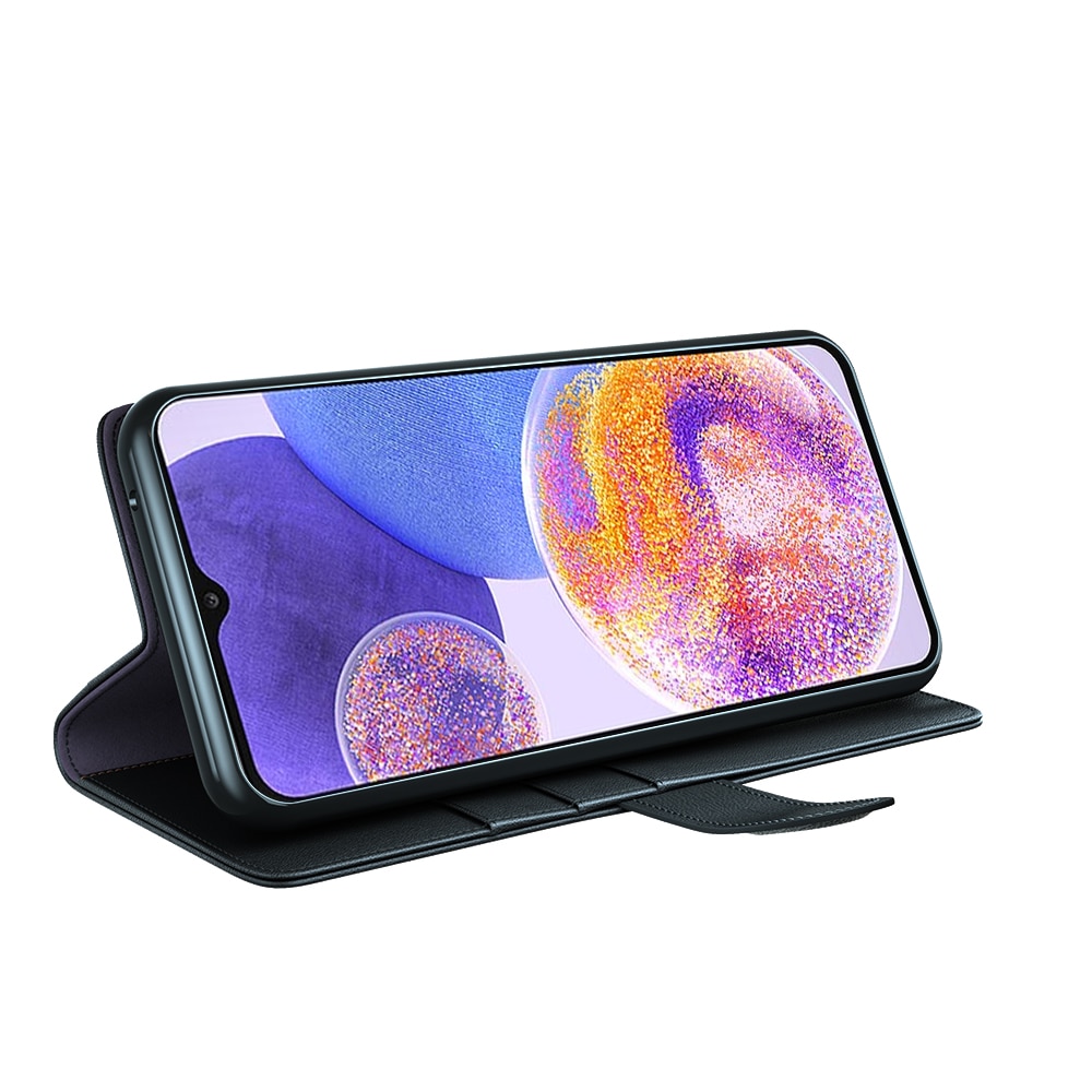 Samsung Galaxy A23 Plånboksfodral i Äkta Läder, svart