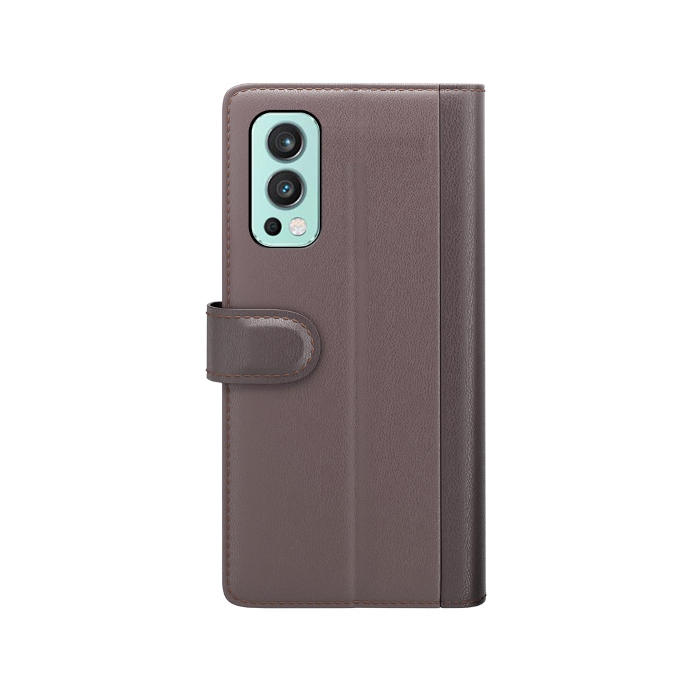OnePlus Nord 2 5G Plånboksfodral i Äkta Läder, brun